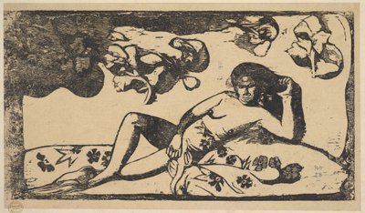 Skønhedens Dronning - Langorous, 1898. af Paul Gauguin