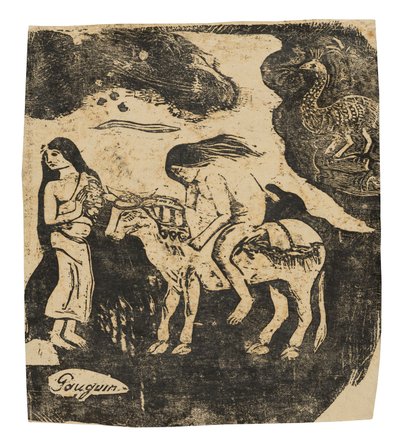 The Rape of Europa, fra suiten af sene træsnit af Paul Gauguin