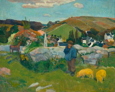 Svinehyrden, 1888 af Paul Gauguin