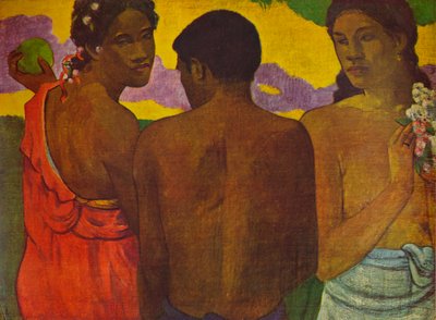 Tre Tahitianere, 1899 1935 af Paul Gauguin