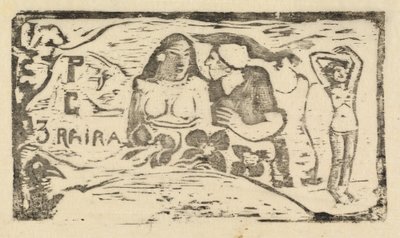 Titelside til Le Sourire Smilets titel, i eller efter 1895. af Paul Gauguin