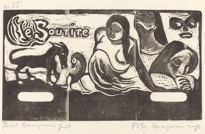 Titelside til Le Sourire Smilets titel, i eller efter 1895. af Paul Gauguin