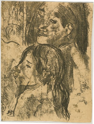 To markiser [recto] af Paul Gauguin