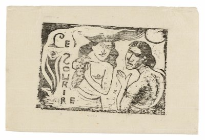 Two Women Chattering, headpiece for Le Sourire af Paul Gauguin