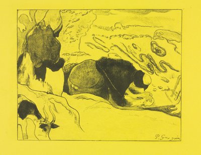 Volpini Suite: Laundresses The Washers, 1889. af Paul Gauguin
