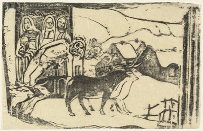 Wayside Shrine i Bretagne (Le calvaire Breton) af Paul Gauguin