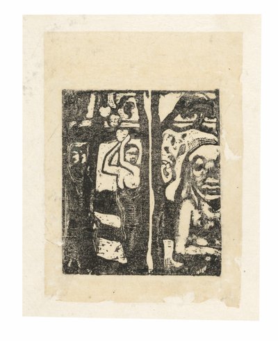 Kvinde plukker frugt og Oviri af Paul Gauguin