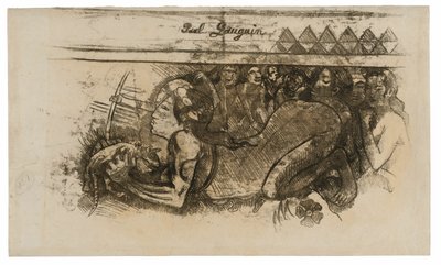 Kvinde med en kat af Paul Gauguin