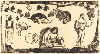 Kvinder, dyr og løv Kvinder, dyr og løv, i eller efter 1895. af Paul Gauguin