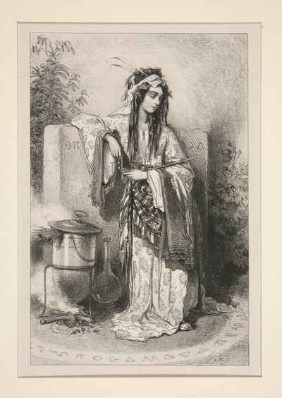 (?) (TRYLLEKUNSTNER.) af Paul Gavarni