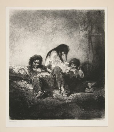 (En fattig familie.) af Paul Gavarni
