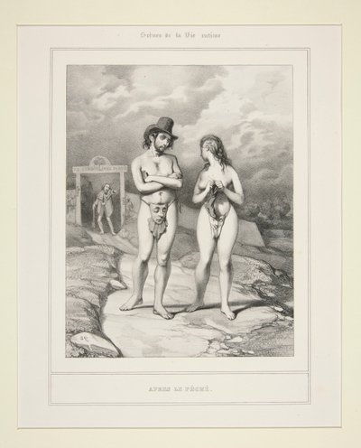 APRES LE PECHE. af Paul Gavarni