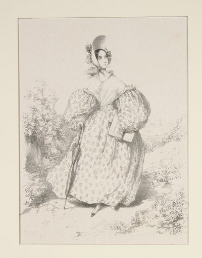 På landet. Huillet 1835. Kjole af jaconas,... af Paul Gavarni