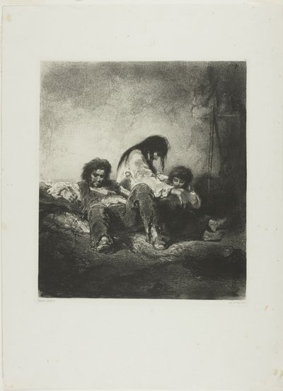 En fattig Familie af Paul Gavarni