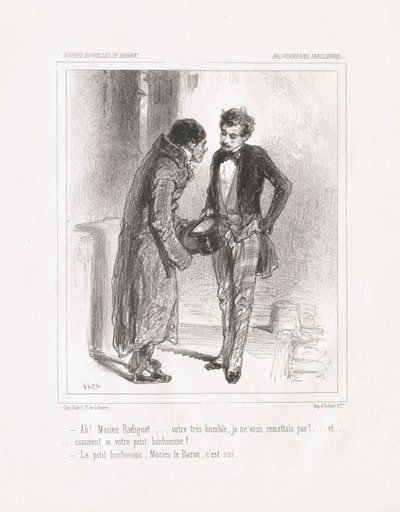 parisisk nonsens: Ah! Monsieur Radiguet, 1847. af Paul Gavarni