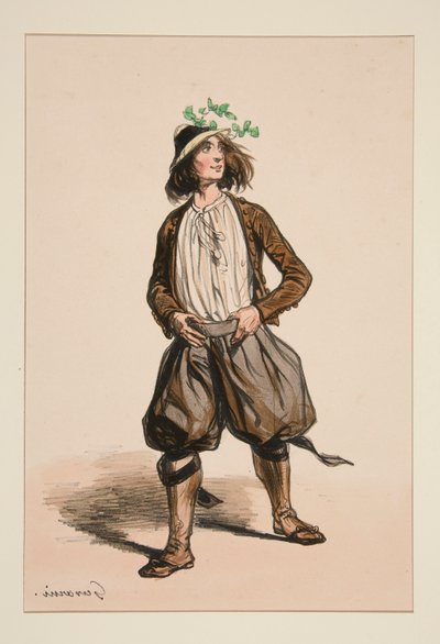 GEDEFARDE. Stråhat. af Paul Gavarni