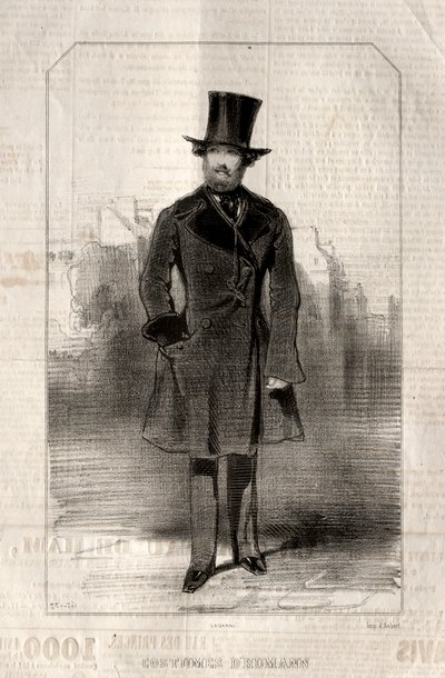 Kostumer d Humann, 1843. af Paul Gavarni