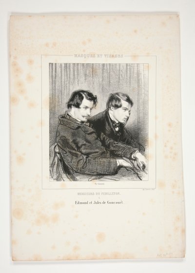 Edmond og Jules de Goncourt af Paul Gavarni