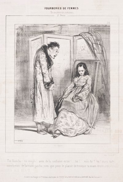 Deceptions of Women: In Matters of Sentiment, 1842. af Paul Gavarni
