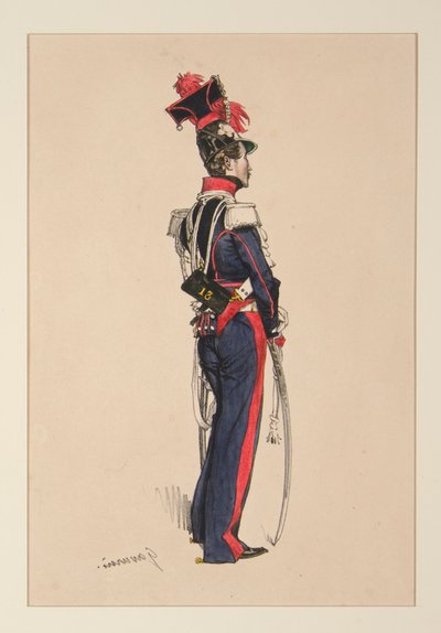 GARDE NATIONAL en cheval. af Paul Gavarni