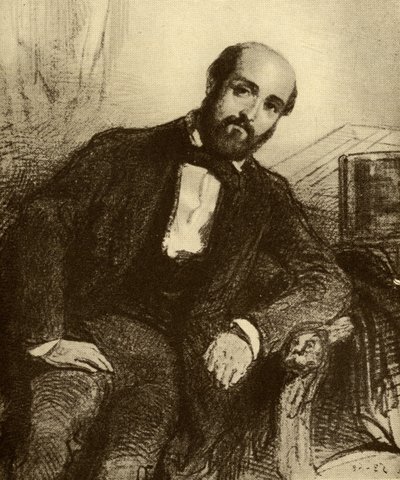 Henry Murger (1822-61) af Paul Gavarni