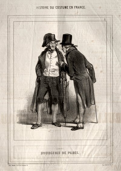 Kostumehistorie i Frankrig: Bourgeois of Paris af Paul Gavarni