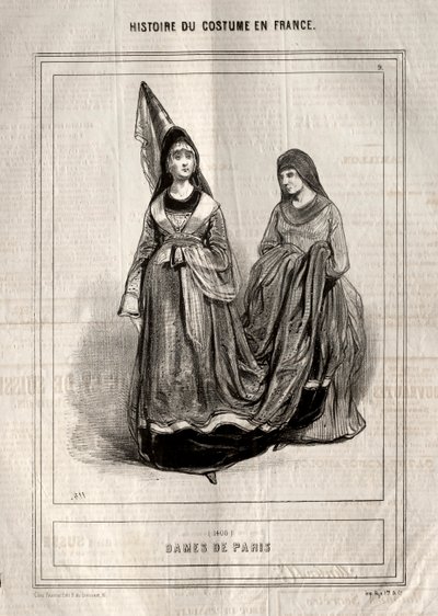 Historien om kostume i Frankrig: Ladies of Paris af Paul Gavarni