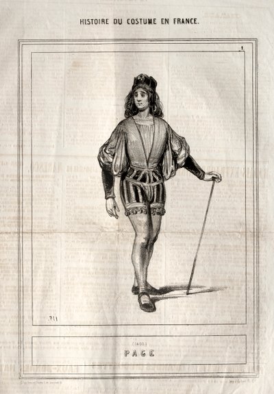Historien om kostume i Frankrig: Side af Paul Gavarni