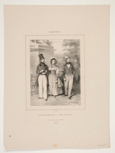 LA PROMENADE. - GÅTUREN. af Paul Gavarni
