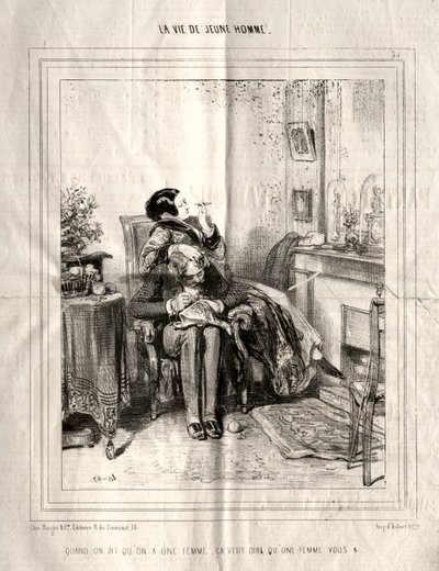 En ung mands liv, 1842. af Paul Gavarni
