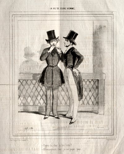 En ung mands liv, 1842. af Paul Gavarni