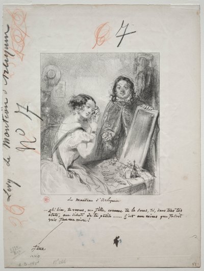 Harlekins frakke: Nå! Du vil se, min datter..., 1852. af Paul Gavarni