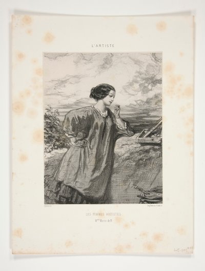 Kvindelige kunstnere/ Ms. Marie de N af Paul Gavarni