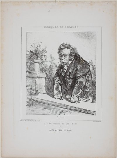 Les Invalides du Sentiment (The Invalids of Sentiment): Var en "ung hovedrolleindehaver". af Paul Gavarni