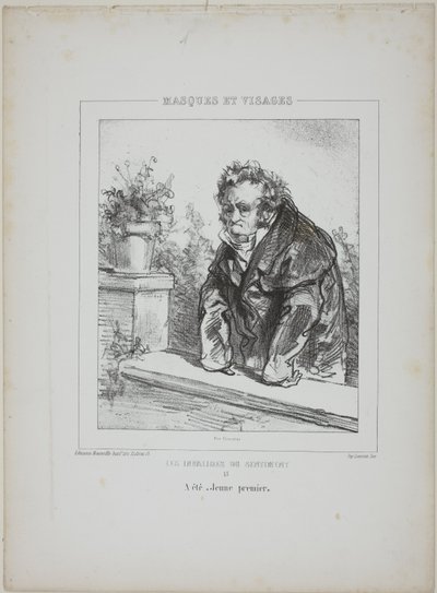 Les Invalides du Sentiment (The Invalids of Sentiment): Var en "ung hovedrolleindehaver". af Paul Gavarni