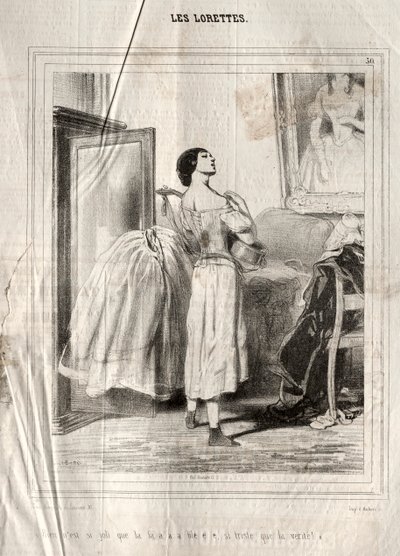 The Lorettes, 1842. af Paul Gavarni