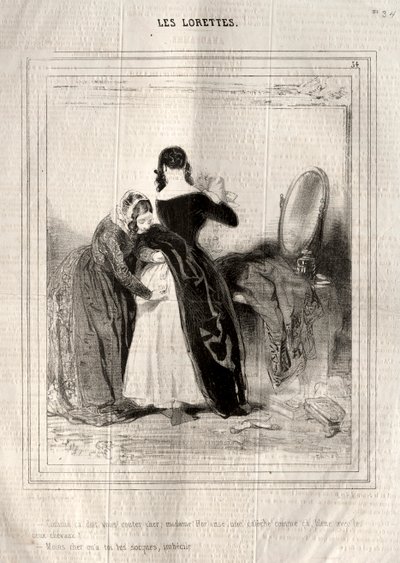 The Lorettes, 1842. af Paul Gavarni