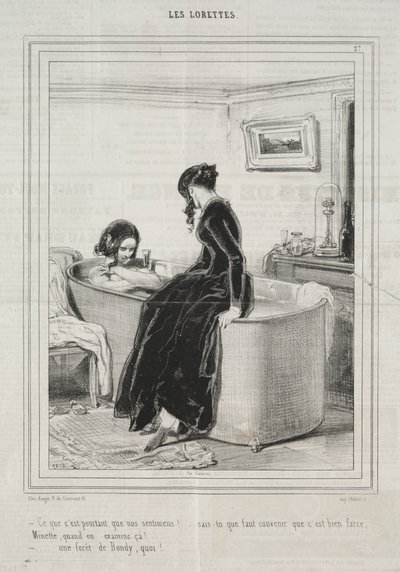 The Lorettes, 1842. af Paul Gavarni
