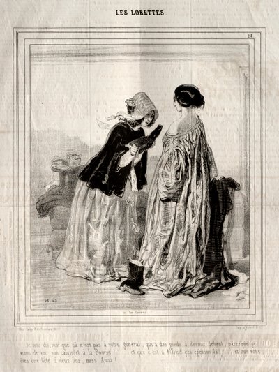 The Lorettes, 1842. af Paul Gavarni