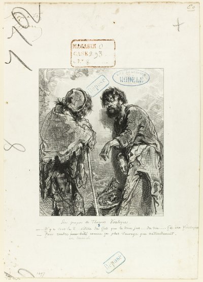 Les Propos de Thomas Vireloque: Under himlens tag af Paul Gavarni