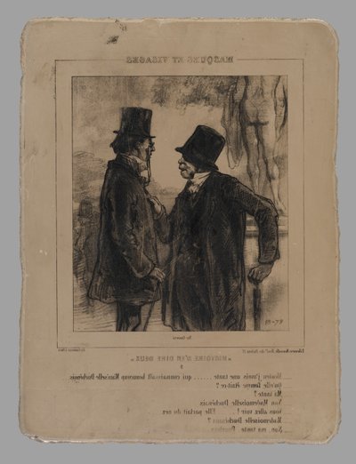 Litografisk sten til Mosieu, j af Paul Gavarni