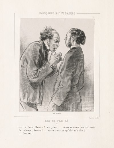 Masker og ansigter: Her og der, 1850