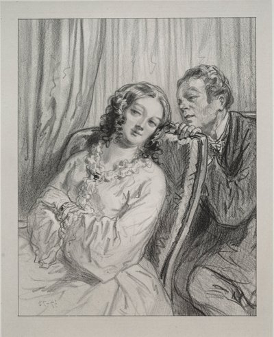 Masker og ansigter: Her og der: Mame Beauminet, Deres majestæt..., 1857-58. af Paul Gavarni