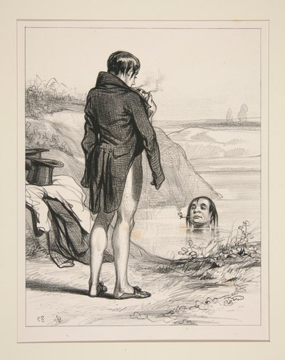 JACQUES SCHWERDTFEGER, bedemandsmedarbejder af Paul Gavarni