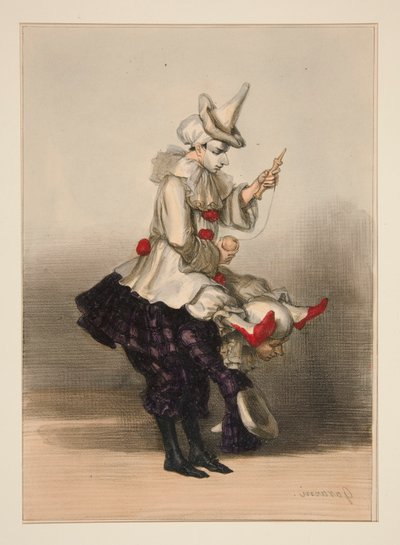 PAILLASSE OG PIERROT af Paul Gavarni