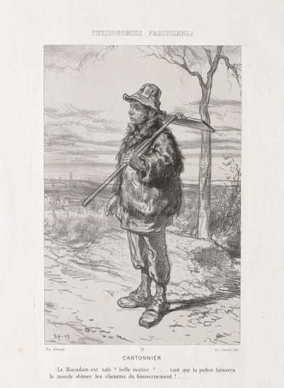 Parsisk fysiognomi: Street Sweeper. af Paul Gavarni