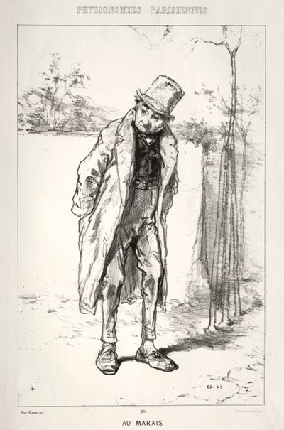 Physionomies Parisienne: Au Marais, 1869. af Paul Gavarni