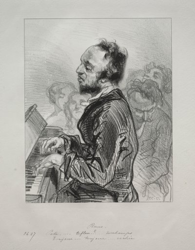 Klaver, 1853. af Paul Gavarni