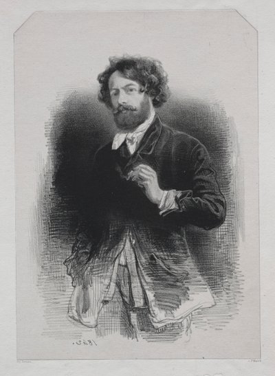 Selvportræt, 1842. af Paul Gavarni