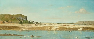 The Banks of the River Durance ved Saint Paul, 1864. af Paul Guigou